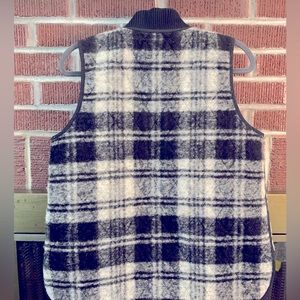 Madewell - Black Plaid Vest - M